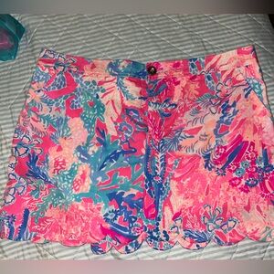 BNWOT Lilly Pulitzer Light Pascha Aquadesiac Skort. Size 12.